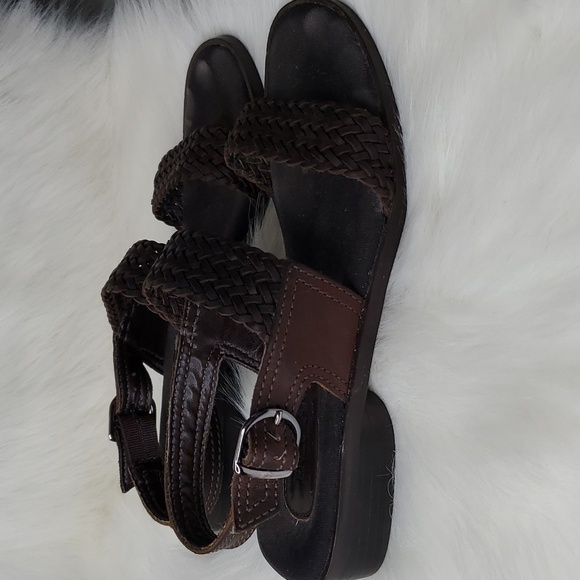 Enzo Angiolini Shoes - Enzo Angiolini Weaved Leather Strap Sandal